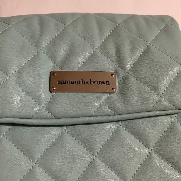 Samantha Brown Bags Samantha Brown Crossbody Bag Purse Quilted Teal